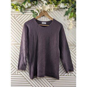 BARNEYS NEW YORK Women's Cashmere Knit Sweater Ribbed Pullover Size S/M READ
